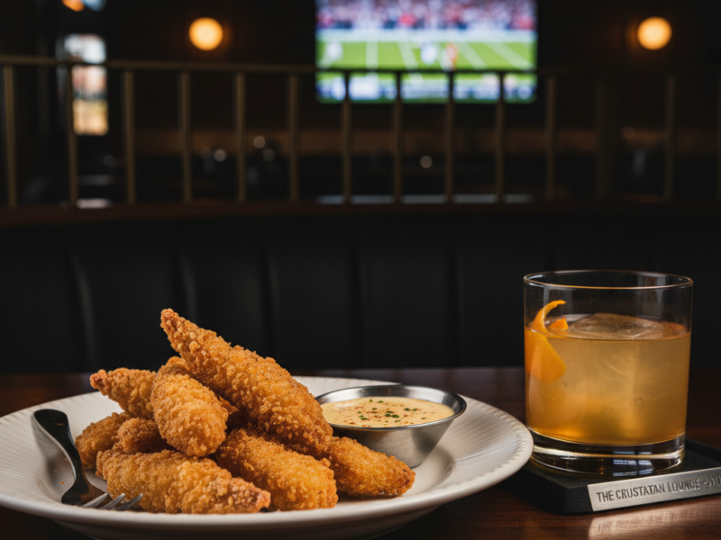 Blue Crab Fingers with Old Bay Parmesan Sauce at 404 Sports Bar and Grill near Atlanta