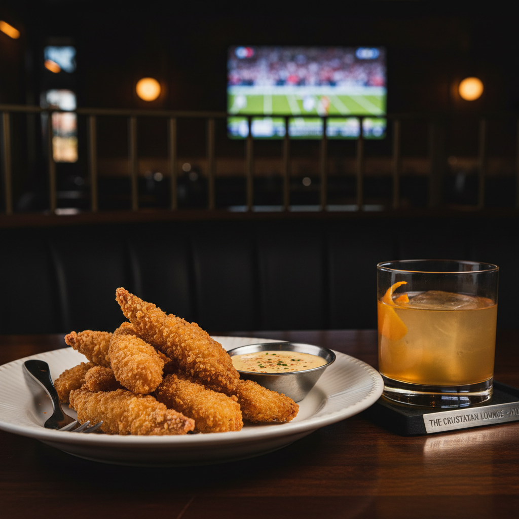 Blue Crab Fingers with Old Bay Parmesan Sauce at 404 Sports Bar and Grill near Atlanta