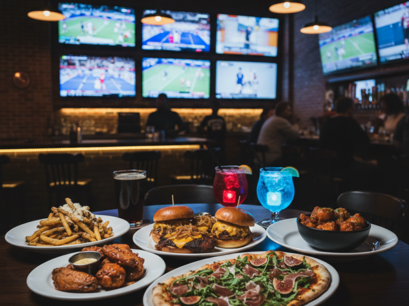 Late Night Food Spread at 404 Sports Bar and Grill near Clayton County Convocation Center Morrow GA